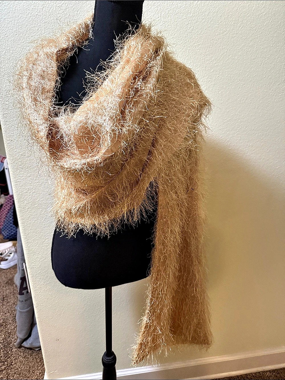 Trendy Fringe Wrap in Gold